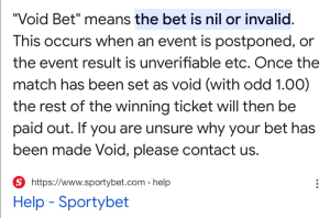 What Does Void Mean in SportyBet